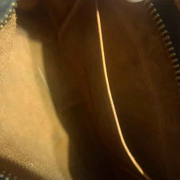 Coach Tan Leather Wristlet with Chain Strap - Picture 6 of 8